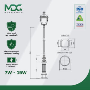 Đế gang DC05B + Cầu nữ hoàng