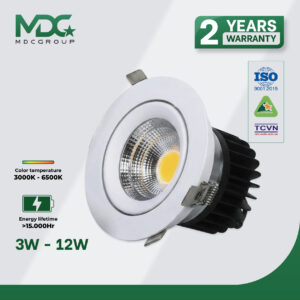 Đèn Downlight âm trần xoay góc