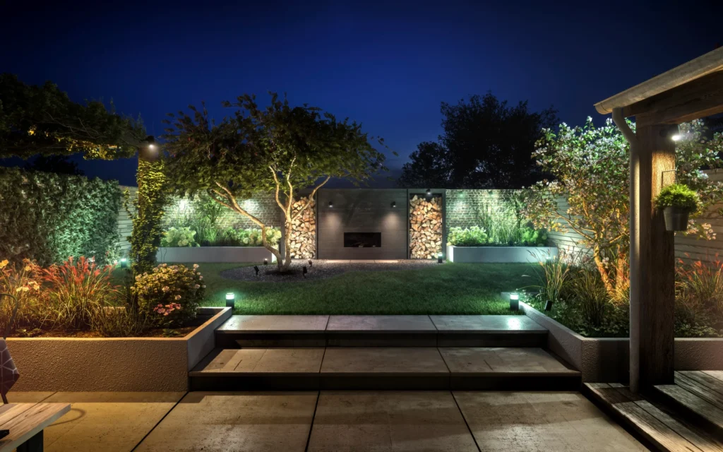 Lắp đặt đèn sân vườn phù hợp với phong cách bố trí sân vườn